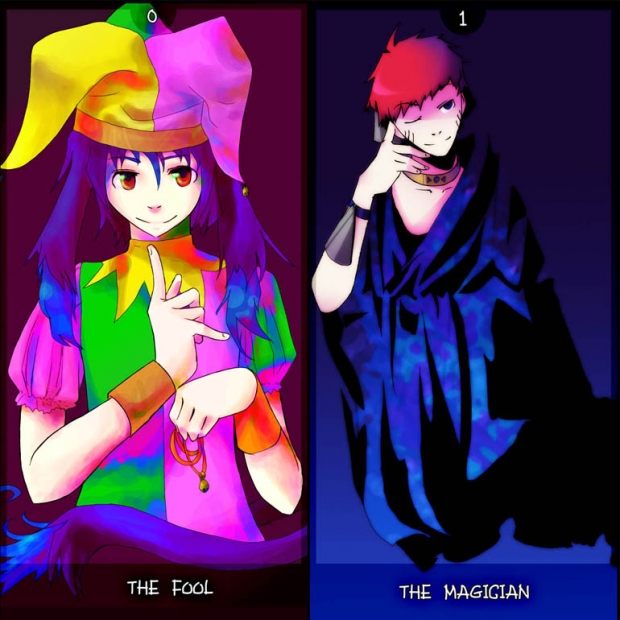 tarot: fool and magician