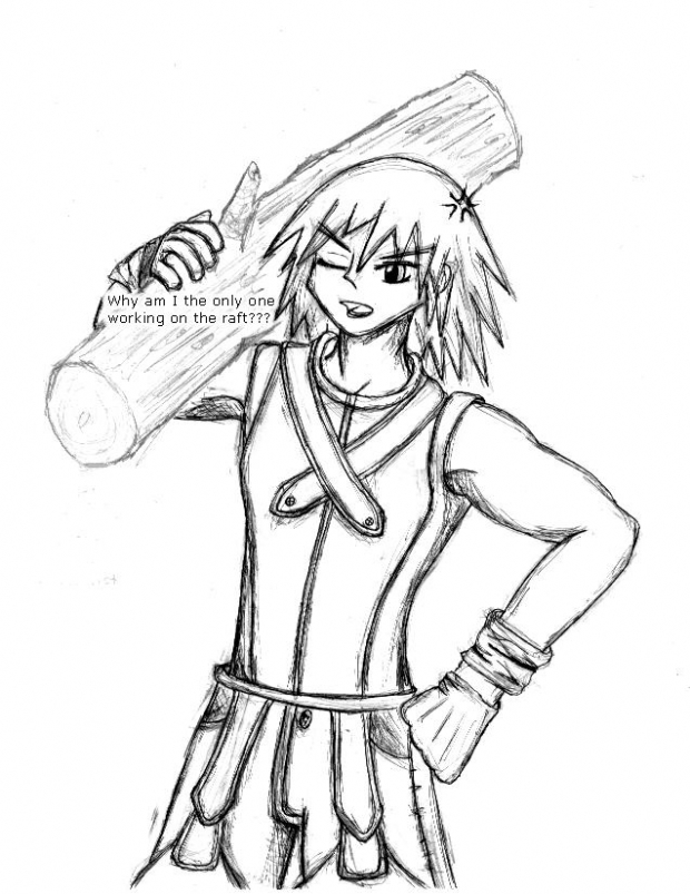 Riku Carrying A Log...