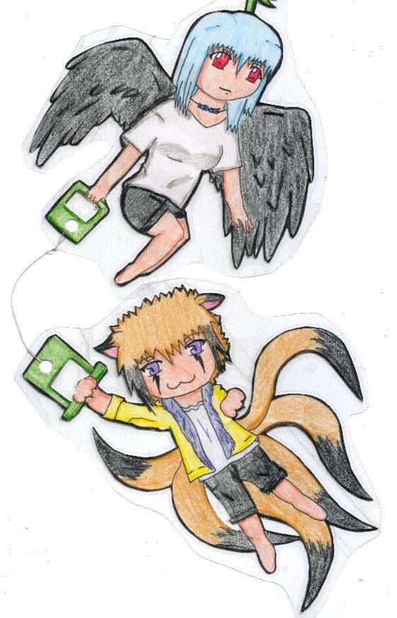 Chibi Raijuu and Kokoro!