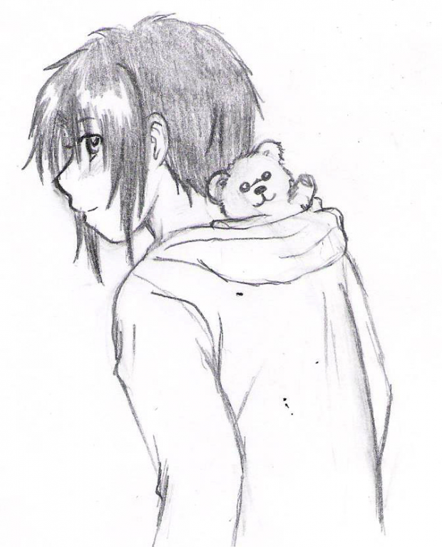 Cute Boy & Bear - 1