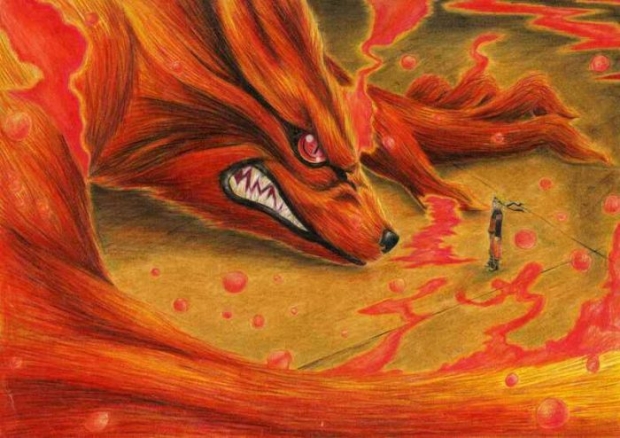 Kyuubi V Naruto