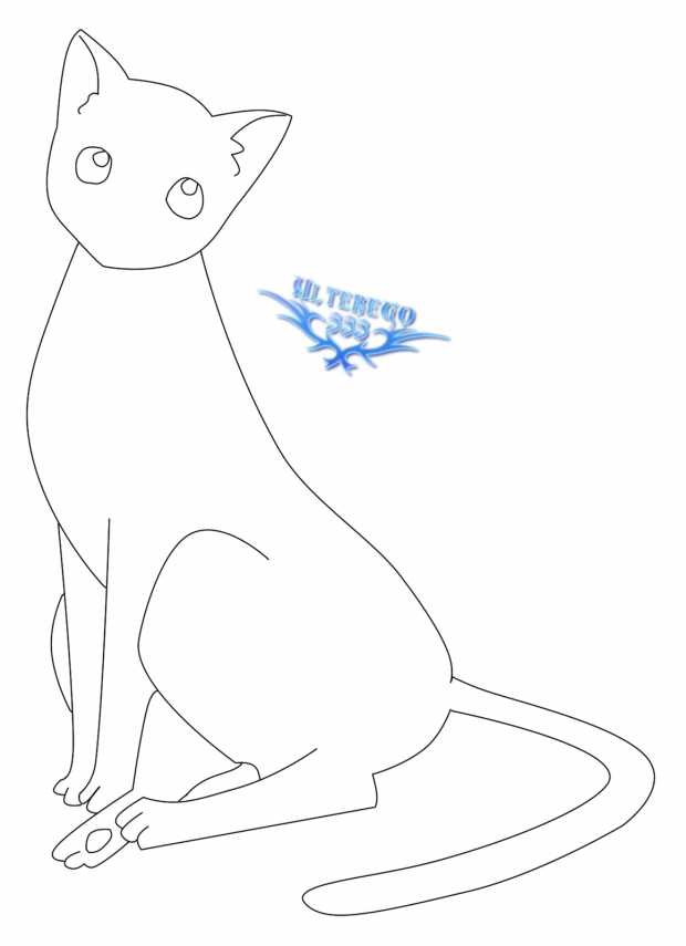 kyo cat Line art