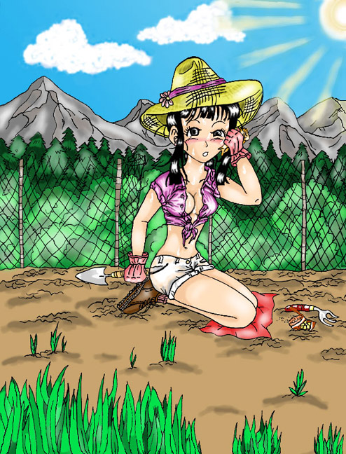 Chichi Gardening On A Hot Day