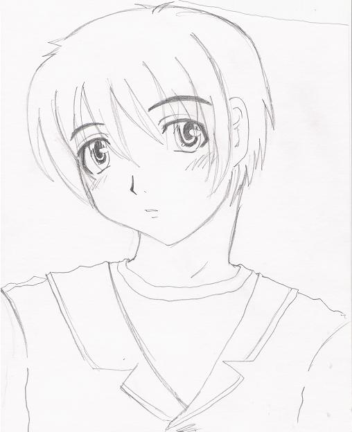 My First Anime Guy Drawing!