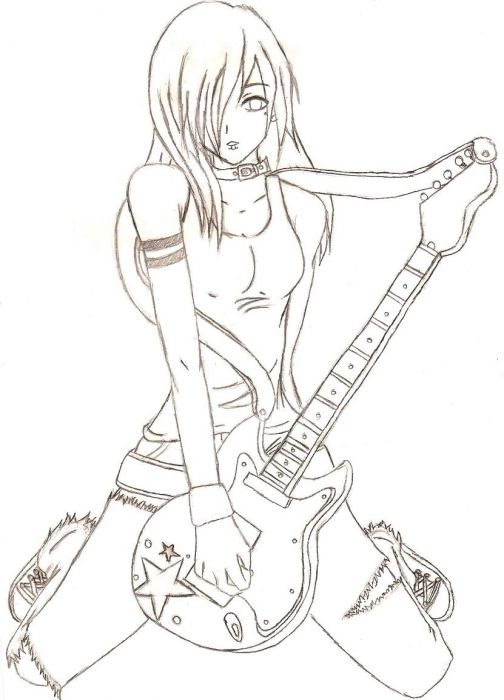 Chimoko With Her Guitar