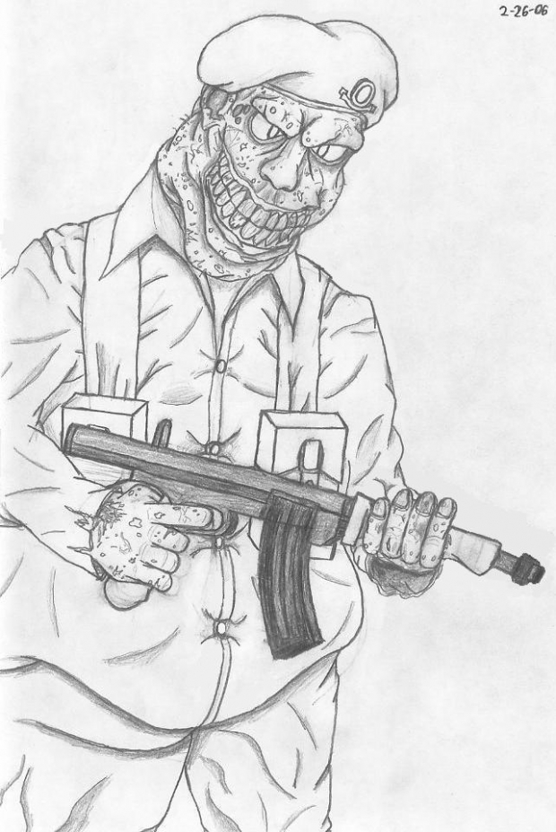 "soldier Ghost" Line-art