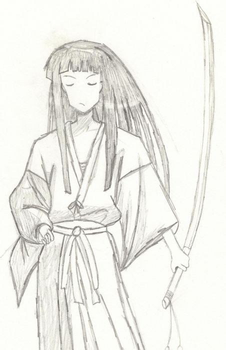 Motoko With Sword