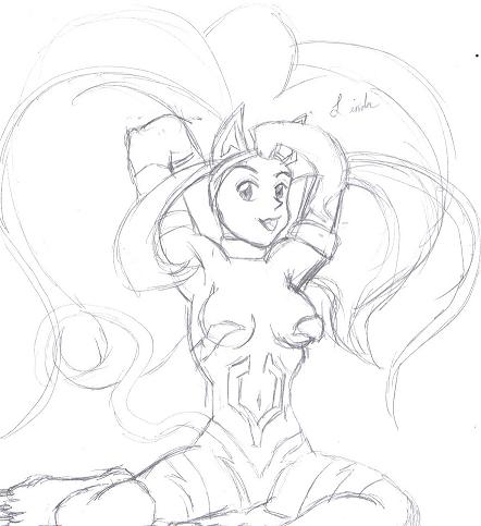 Felicia Primping Her Hair