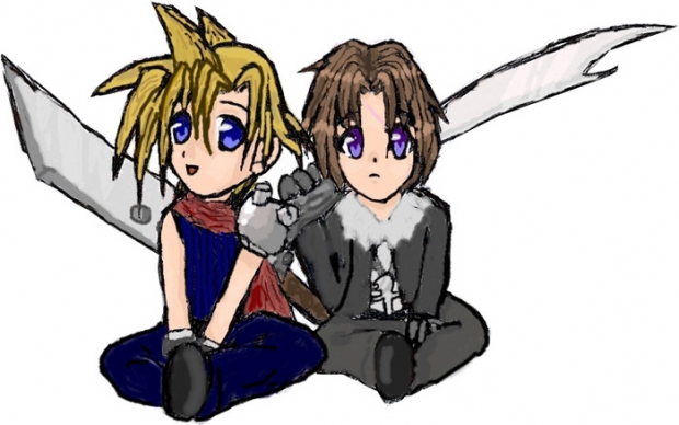 Cloud And Squall Chibi