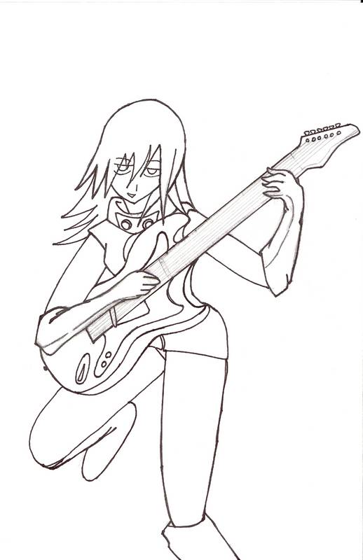 Haruko On Guitar