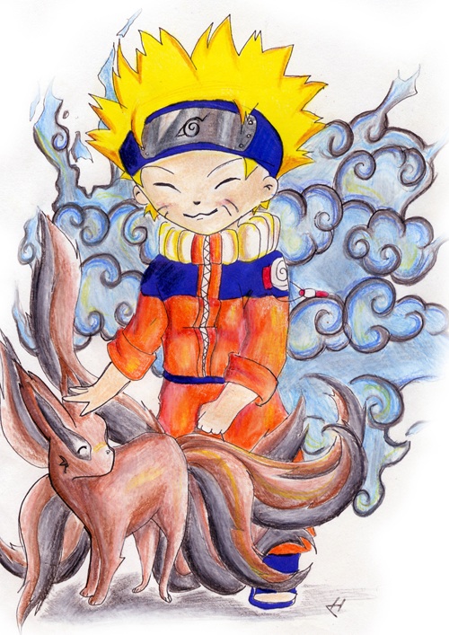 Chibi Naruto With Kyubi