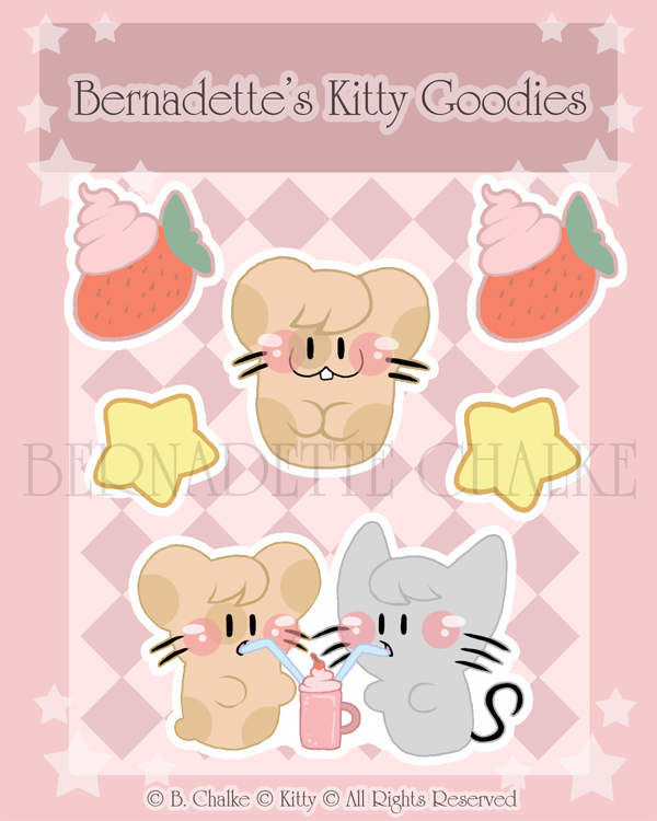 Kitty and Hamster Stickers