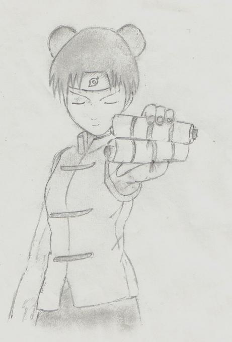 Tenten And Her Scrolls Sketch