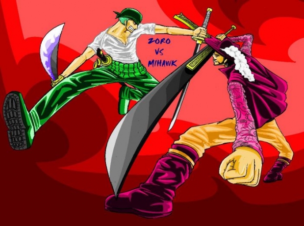 Zoro Vs Mihawk(full Colored)