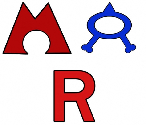 Rocket, Magma, Aqua Symbols