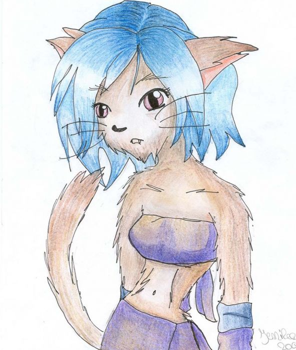 Blue Cat Girl