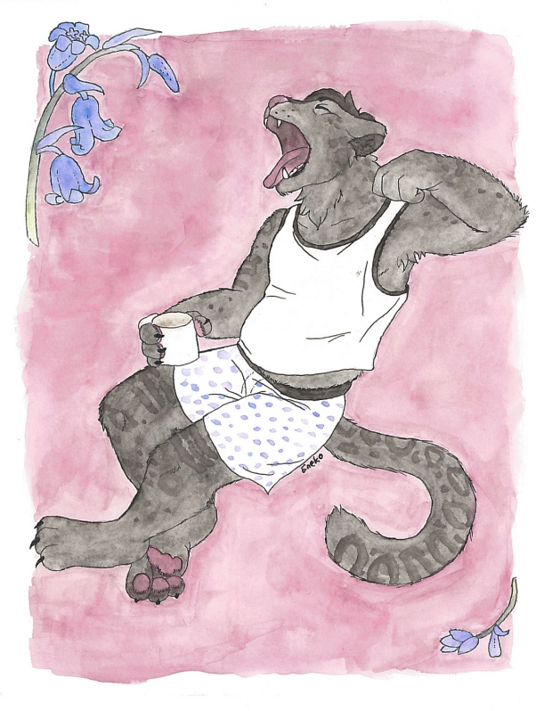 Black leopard portrait [commission]