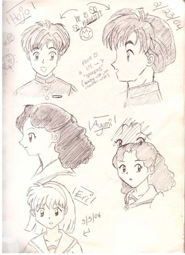Hojo, Eri, & Ayumi Sketch
