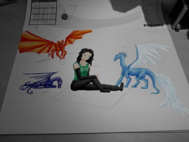 Dragon Friends Colored
