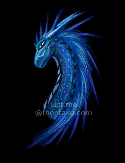 Spikey blue dragon