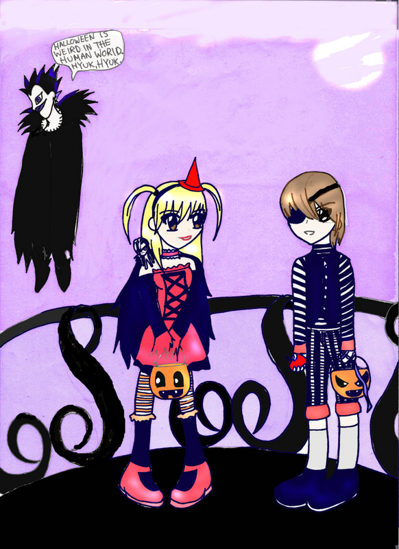 Raito,misa,rem And Ryuk's Halloween