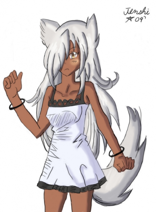Silver haired Wolf-girl