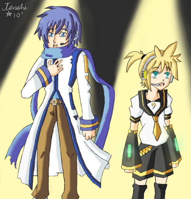 Vocaloid Kaito and Len