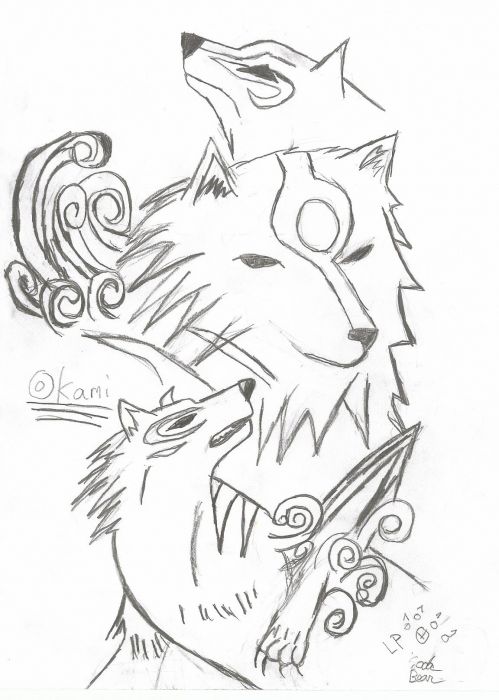 Okami Wolf Doodles
