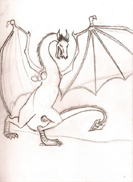 My first dragon (sketch)