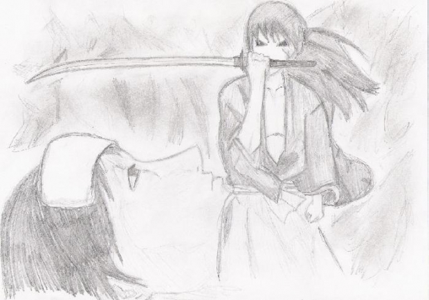 Kenshin Protecting Kaoru