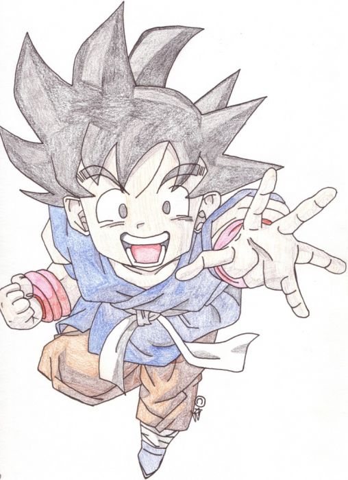 Chibi Goku-colourized