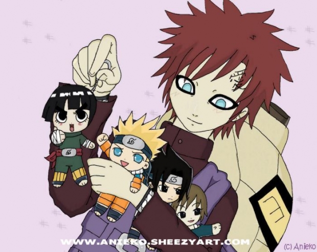Gaara With Plushies