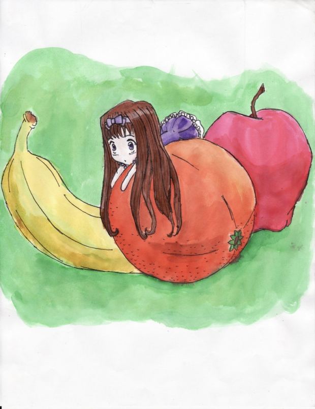 Fruit and Chibi Girl