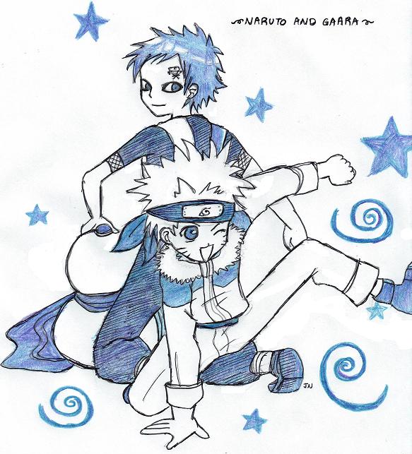 Naruto And Gaara Blue