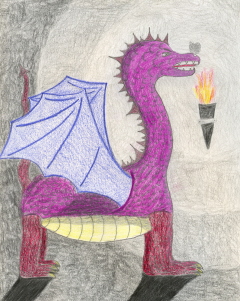 Pinkish Dragon - In Cave