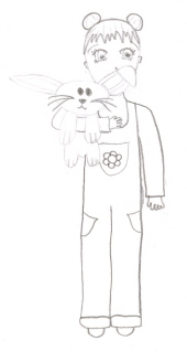 Girl With Cuddly Bunny 2