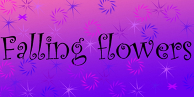 Falling flowers - banner