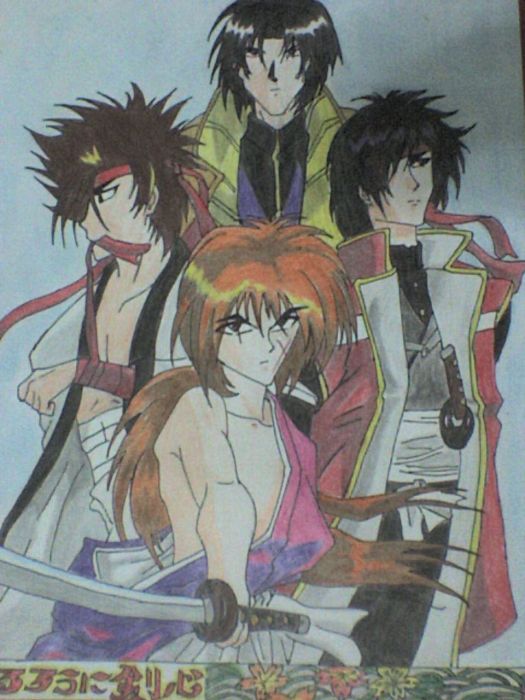 Kenshin, Sanosuke, Aoshi And Sagara