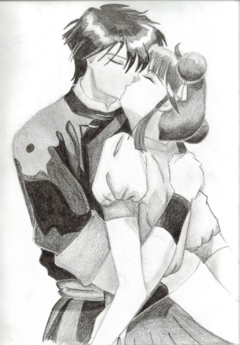 Miaka And Tamahome - Pencil