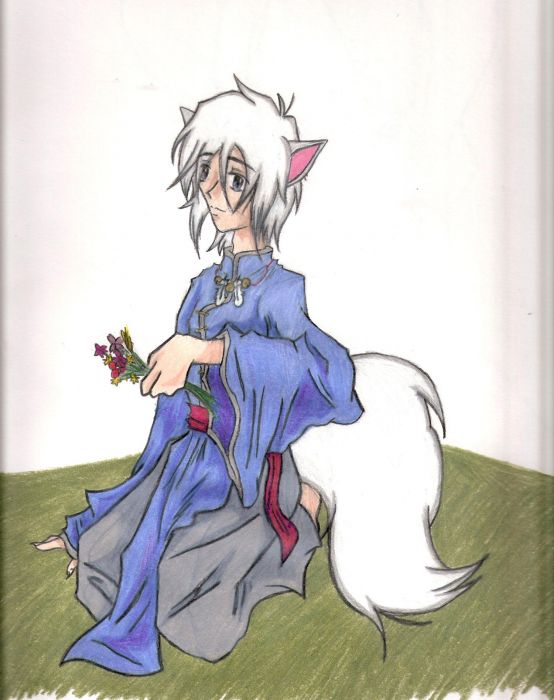 Rikku With Flowers