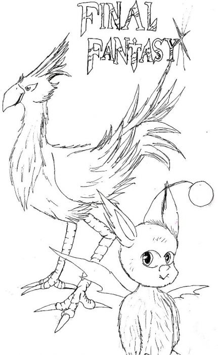 Chocobo And Moogle