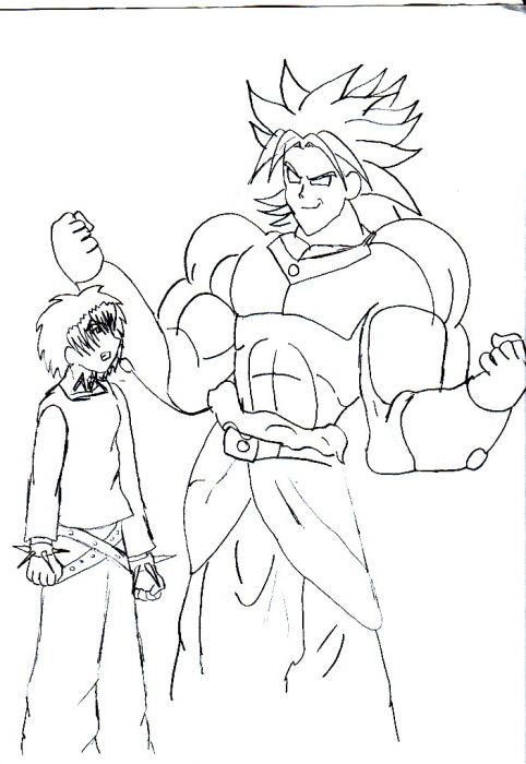 Broly Stares Down Majik