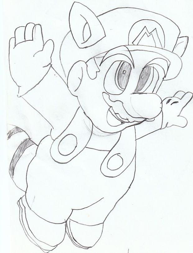 Mario In Tanooki Suit