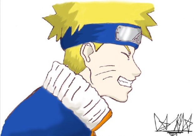 Naruto! Smiling! In Colour!