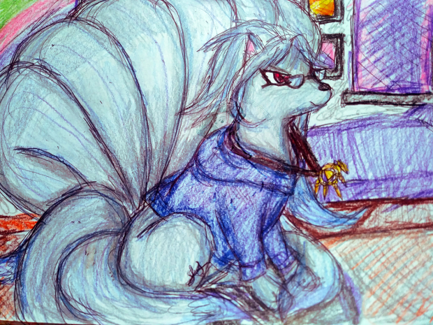Sky the Ninetales hanging out.