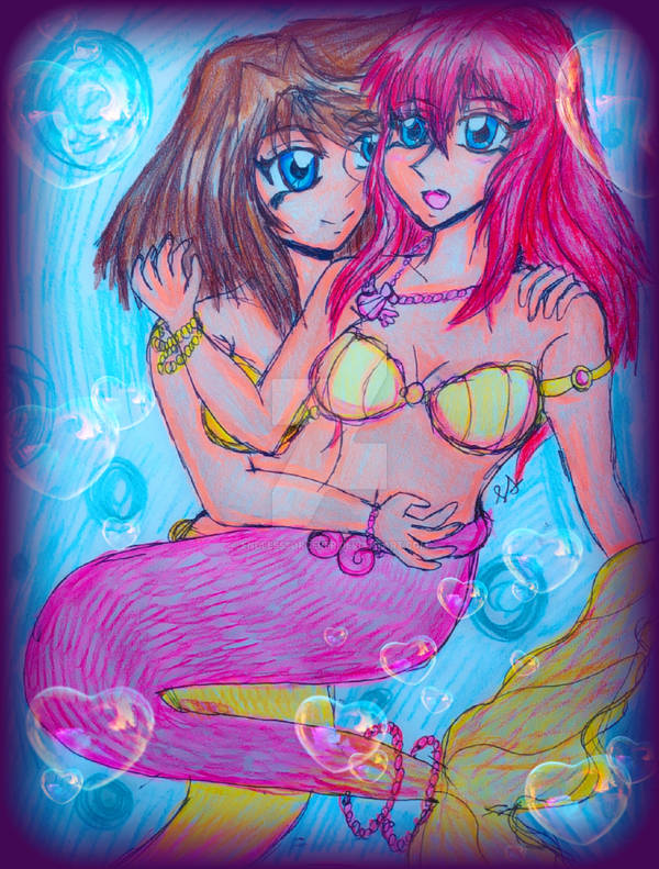 Tea and Kairi as Mermaids