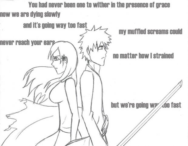 Ichigo And Orihime's Parting (plain