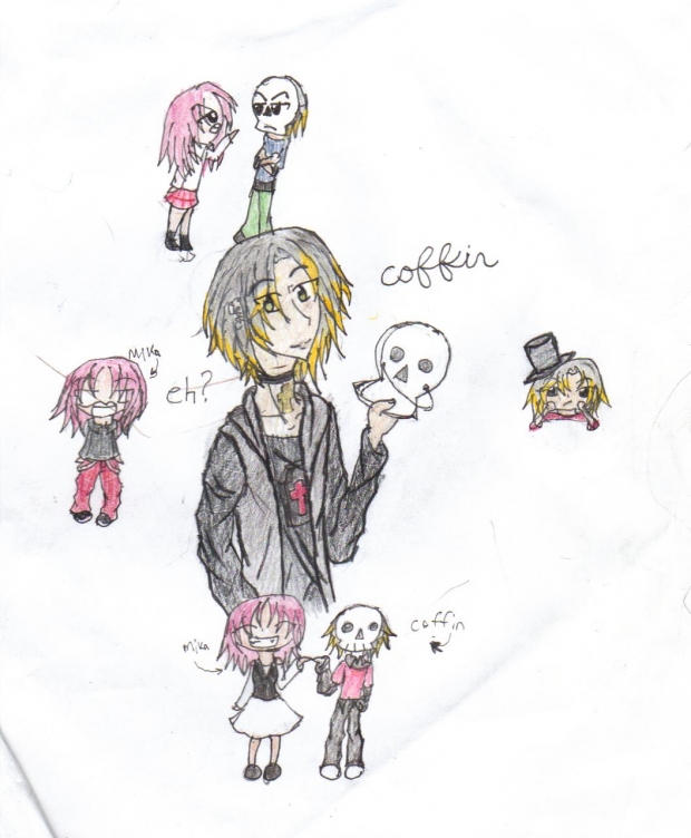Coffin(human) and Mika(chibis)
