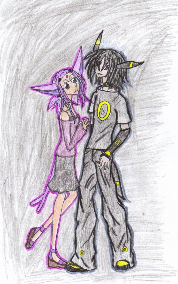 *V peace signs* I CAUGHT AN EMBREON AND AN ESPEON!!! XD