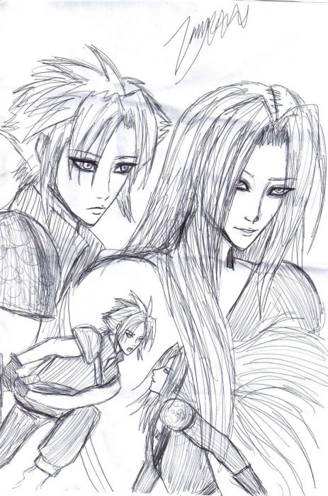 Cloud And Sephiroth